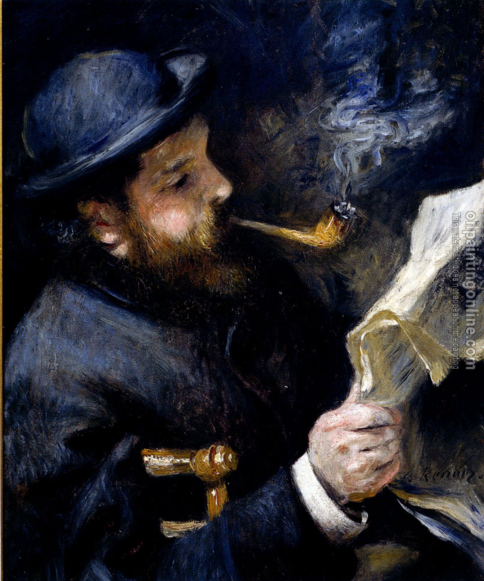 Renoir, Pierre Auguste - Claude Monet Reading A Newspaper